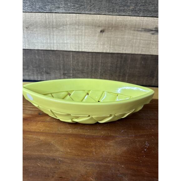 Primo'Gi Ceramic Yellow Woven Basket, Handmade in Italy - Picture 5 of 7